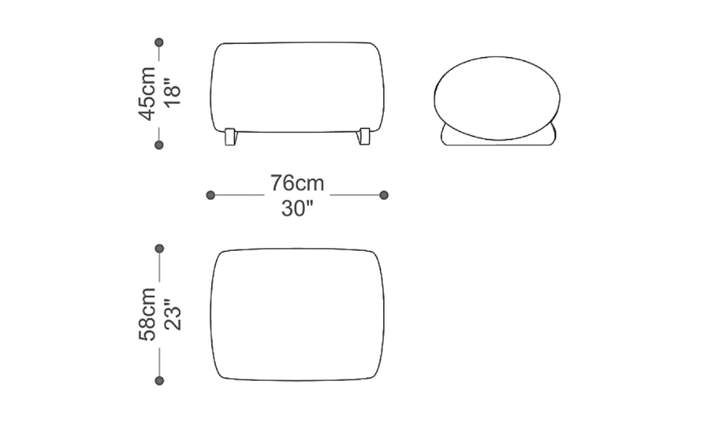 Image of the main dimensions of the product